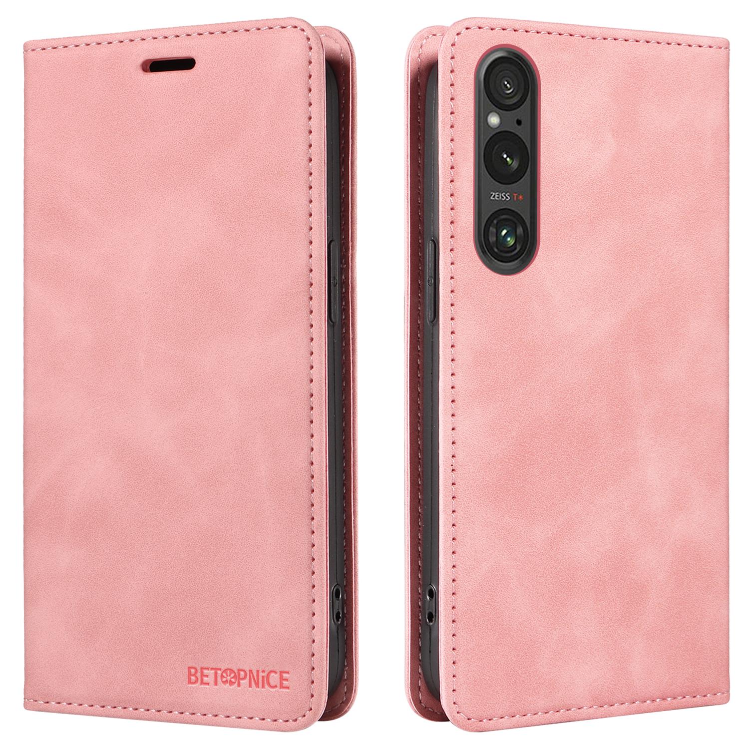BETOPNICE 003 Для чохла Sony Xperia 1 V Магнітна шкіряна кришка для телефону з автопоглинанням Pink
BETOPNICE 003 Для чохла Sony Xperia 1 V Магнітна шкіряна кришка для телефону з автопоглинанням Pink