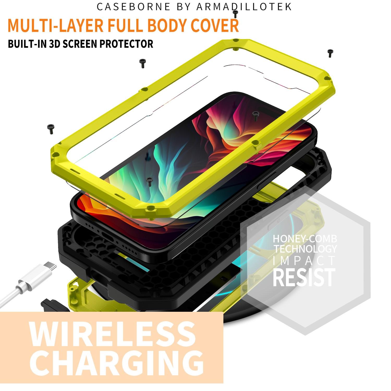 R-JUST For iPhone 15 Pro Max Slide Camera Guard Silicone+Metal+Plastic Kickstand Case Tempered Glass Screen Film Phone Cover Silver
R-JUST For iPhone 15 Pro Max Slide Camera Guard Silicone+Metal+Plastic Kickstand Case Tempered Glass Screen Film Phone Cover Silver