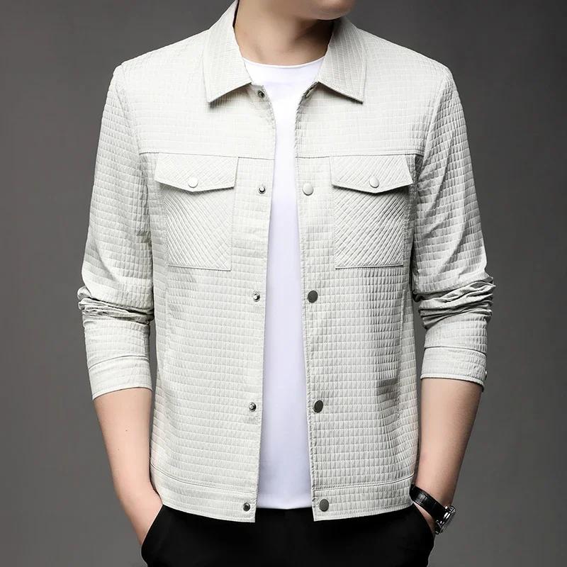 Spring Autumn Cargo Jacket Men Fashion Trend Outerwear Coat Turn Down Collar Long Sleeve High Quality Solid Jackets 4XL бежевий/білий
Spring Autumn Cargo Jacket Men Fashion Trend Outerwear Coat Turn Down Collar Long Sleeve High Quality Solid Jackets 4XL бежевий/білий