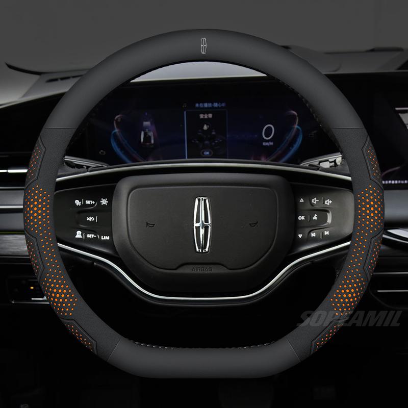 For Lincoln Z MKZ MKT MKC MKX MKS Navigator Aviator Nautilus Corsair Continental Carbon fiber Suede Car Steering Wheel Cover
For Lincoln Z MKZ MKT MKC MKX MKS Navigator Aviator Nautilus Corsair Continental Carbon fiber Suede Car Steering Wheel Cover