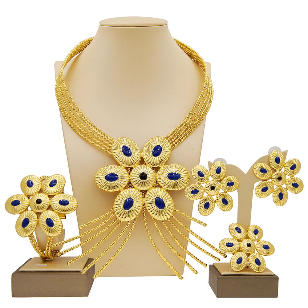 Women Necklace Jewelry Set Gold Plated High Quality Full Copper Necklace Big Bud Shape Banquet Gift
Women Necklace Jewelry Set Gold Plated High Quality Full Copper Necklace Big Bud Shape Banquet Gift
