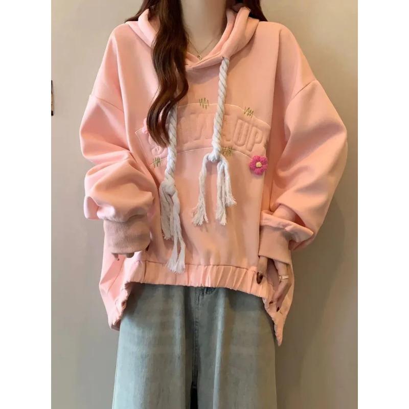 Women s Pink Oversized Hoodie Long Sleeve Casual Loose Fit 3D Flower Applique Sweatshirt L розовый
Women s Pink Oversized Hoodie Long Sleeve Casual Loose Fit 3D Flower Applique Sweatshirt L розовый