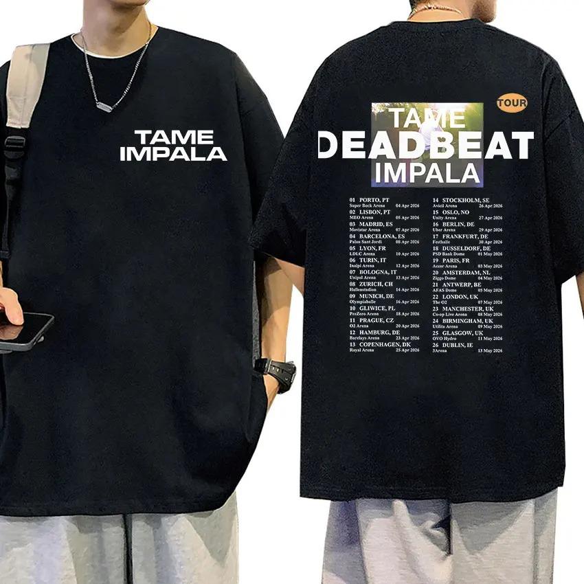 Black Oversized Tame Impala Deadbeat Tour Merch T-Shirt with Double-Sided Print Women And Men T-shirts 4XL
Black Oversized Tame Impala Deadbeat Tour Merch T-Shirt with Double-Sided Print Women And Men T-shirts 4XL