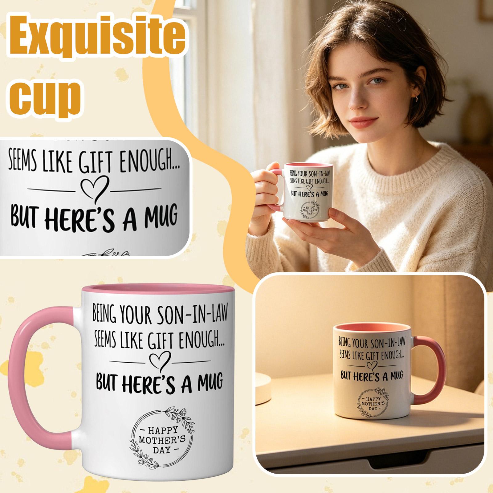 Ceramic Coffee Mug 325ml Son In Law Gift Mother s Day Printed Mug Dishwasher Safe Microwave Safe Durable One Size рожевий
Ceramic Coffee Mug 325ml Son In Law Gift Mother s Day Printed Mug Dishwasher Safe Microwave Safe Durable One Size рожевий