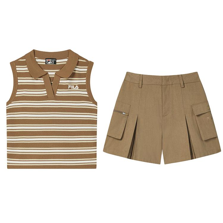 Fila Модный полосатый жилет без рукавов с V-образным вырезом, винтажный универсальный тканый шорты, повседневный комплект, женские комплекты F11W539112F+F11W539805F M
Fila Модный полосатый жилет без рукавов с V-образным вырезом, винтажный универсальный тканый шорты, повседневный комплект, женские комплекты F11W539112F+F11W539805F M