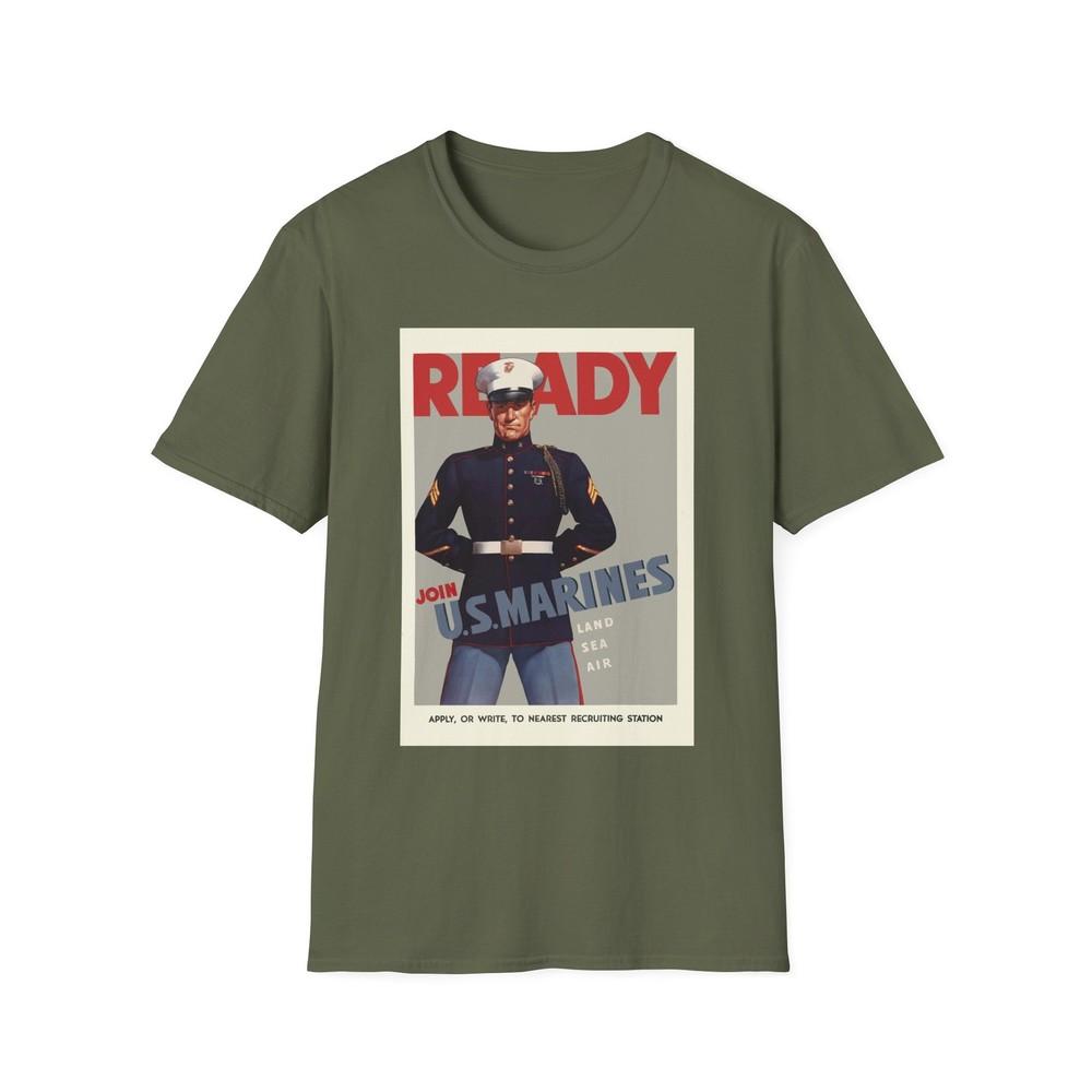 World War II JOIN THE MARINES Poster Shirt WW2 Panzer USA Military Berlin S
World War II JOIN THE MARINES Poster Shirt WW2 Panzer USA Military Berlin S