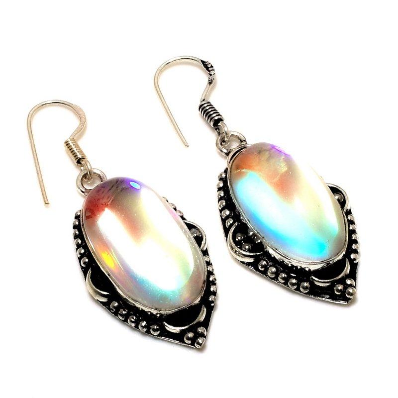 Ювелирные серьги с мистическим радужным топазом 925 пробы, посеребренные, 1,51 дюйма
Ювелирные серьги с мистическим радужным топазом 925 пробы, посеребренные, 1,51 дюйма