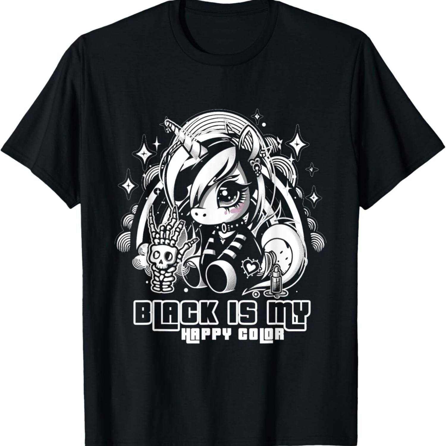 Черный - мой счастливый цвет Готическая девушка Эмо Готический единорог Футболка S
Черный - мой счастливый цвет Готическая девушка Эмо Готический единорог Футболка S