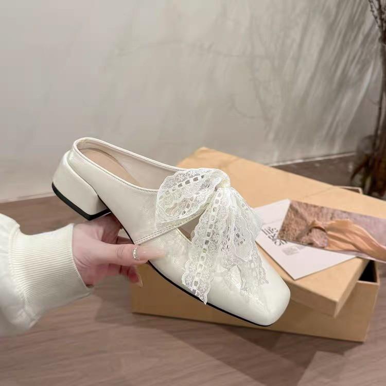 Summer new square head flat sole shoes women s lace-up shoes soft sole comfortable women s bag head half slippers 35
Summer new square head flat sole shoes women s lace-up shoes soft sole comfortable women s bag head half slippers 35