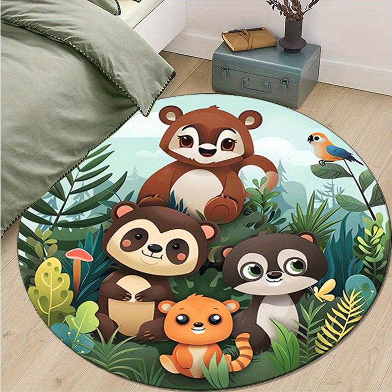 Jungle Animals Printed Round Area Rug 80cm
Jungle Animals Printed Round Area Rug 80cm