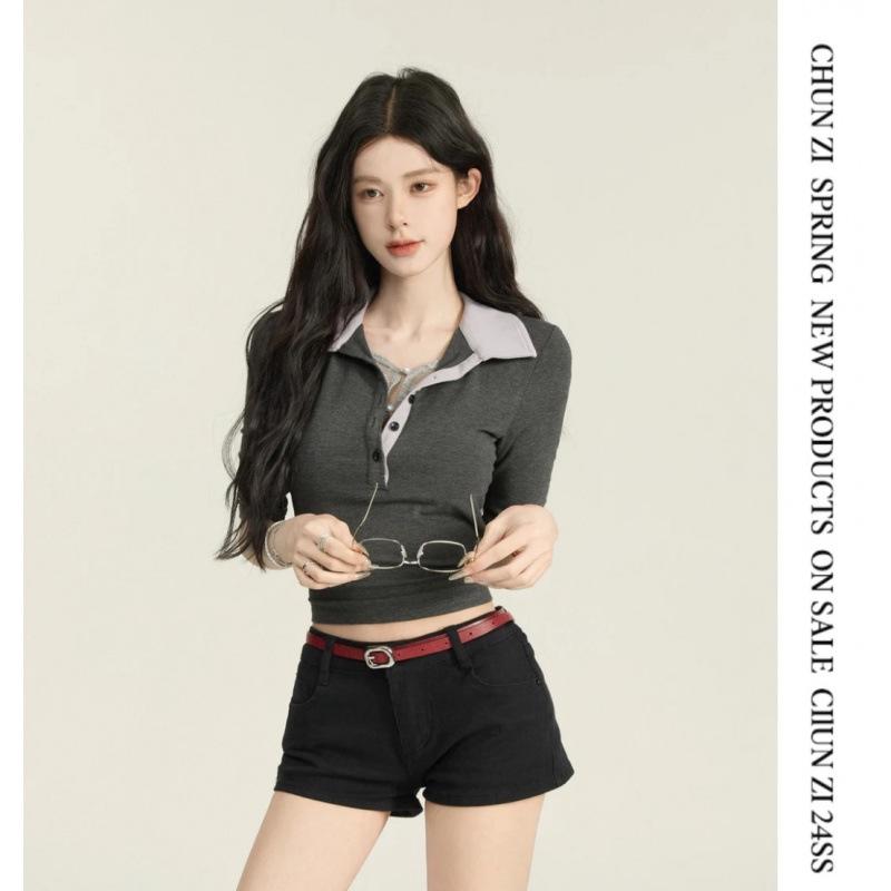 Мисс Джуди Кендалл Топ с коротким рукавом в стиле колор-блок, облегающий, с воротником поло, двухпредметный, летний Medium серый
Мисс Джуди Кендалл Топ с коротким рукавом в стиле колор-блок, облегающий, с воротником поло, двухпредметный, летний Medium серый