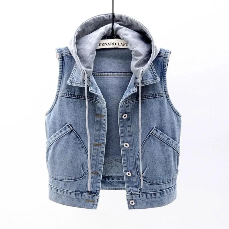 Sleeveless Jeans Jacket Women Fashion Hooded Vests Jean Short Waistcoat Large Size Cotton Zipper Denim Vest Female 5XL світло-синій колір
Sleeveless Jeans Jacket Women Fashion Hooded Vests Jean Short Waistcoat Large Size Cotton Zipper Denim Vest Female 5XL світло-синій колір