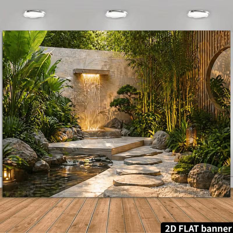 2D Zen Garden Backdrop Bamboo Waterfall Photography Background 47.2x31.5inch/120*80cm
2D Zen Garden Backdrop Bamboo Waterfall Photography Background 47.2x31.5inch/120*80cm