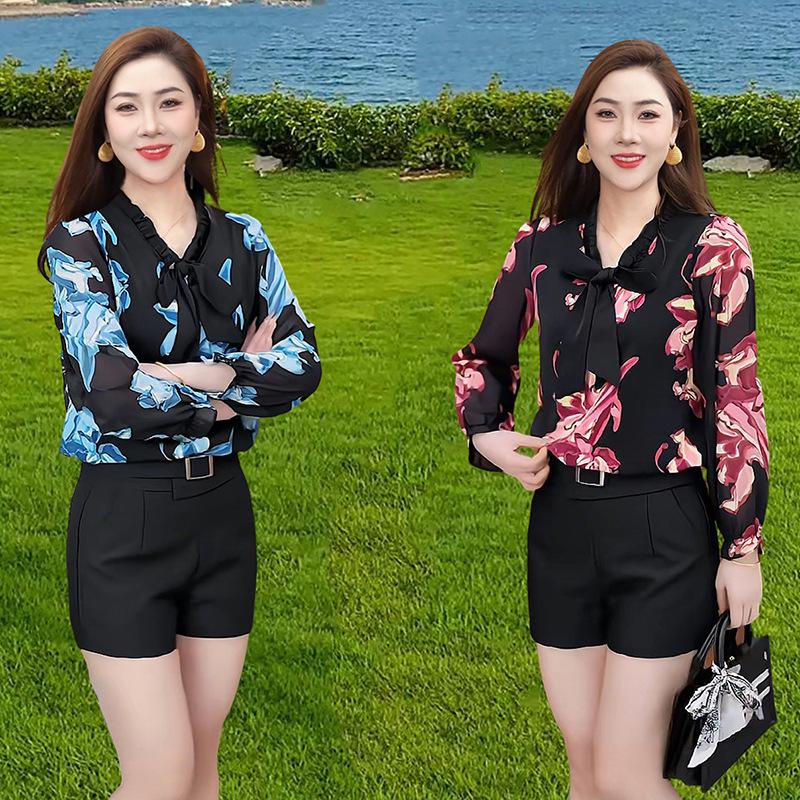 Women s Chiffon Bow Collar Print Top - Stylish Summer and Spring Blouse for Middle-Aged and Elderly Women XXL for 105-120 jin червоний
Women s Chiffon Bow Collar Print Top - Stylish Summer and Spring Blouse for Middle-Aged and Elderly Women XXL for 105-120 jin червоний