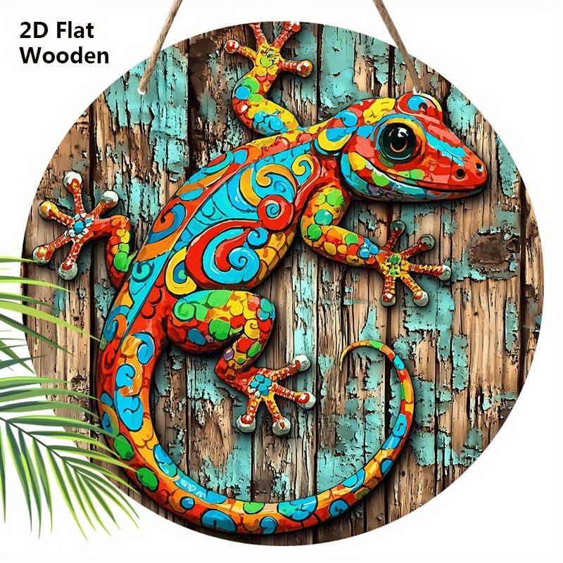 2D Плоская Винтажная Деревянная Табличка с Цветным Узором Геккона - Уникальная Декоративная Табличка для Дома, Таверны, Двора, Декора Веранды 20cm/7.87in
2D Плоская Винтажная Деревянная Табличка с Цветным Узором Геккона - Уникальная Декоративная Табличка для Дома, Таверны, Двора, Декора Веранды 20cm/7.87in