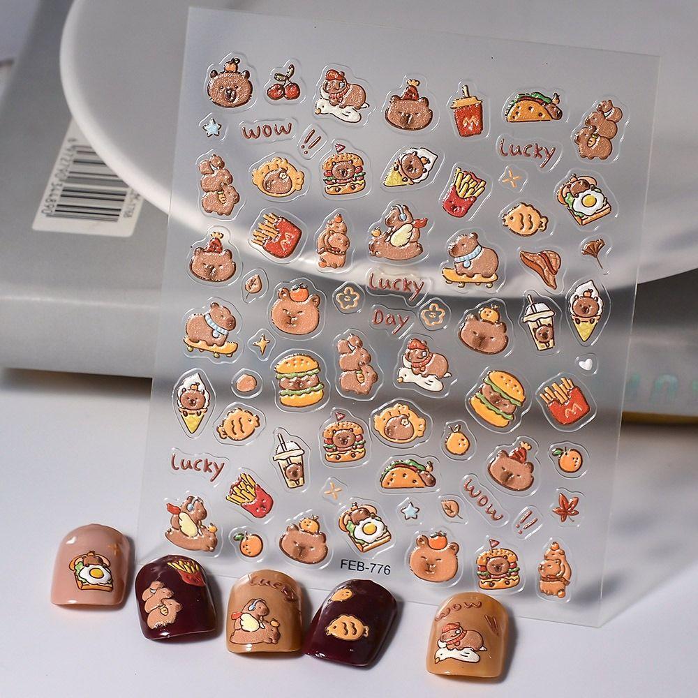 1/10pcs Cute Cartoon Cup Stickers Brown Capibala Capybara Stickers High Quality 3D Manicure Decals 1pcs
1/10pcs Cute Cartoon Cup Stickers Brown Capibala Capybara Stickers High Quality 3D Manicure Decals 1pcs