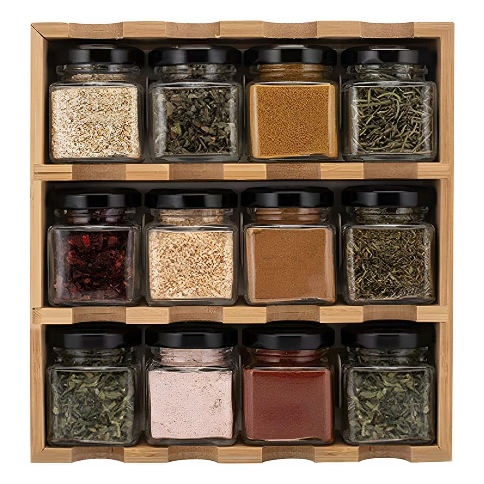 Bamboo Wood 12 Compartment Spice Rack Organizer For Kitchen Multi-Tier Storage Shelf With Jars
Bamboo Wood 12 Compartment Spice Rack Organizer For Kitchen Multi-Tier Storage Shelf With Jars
