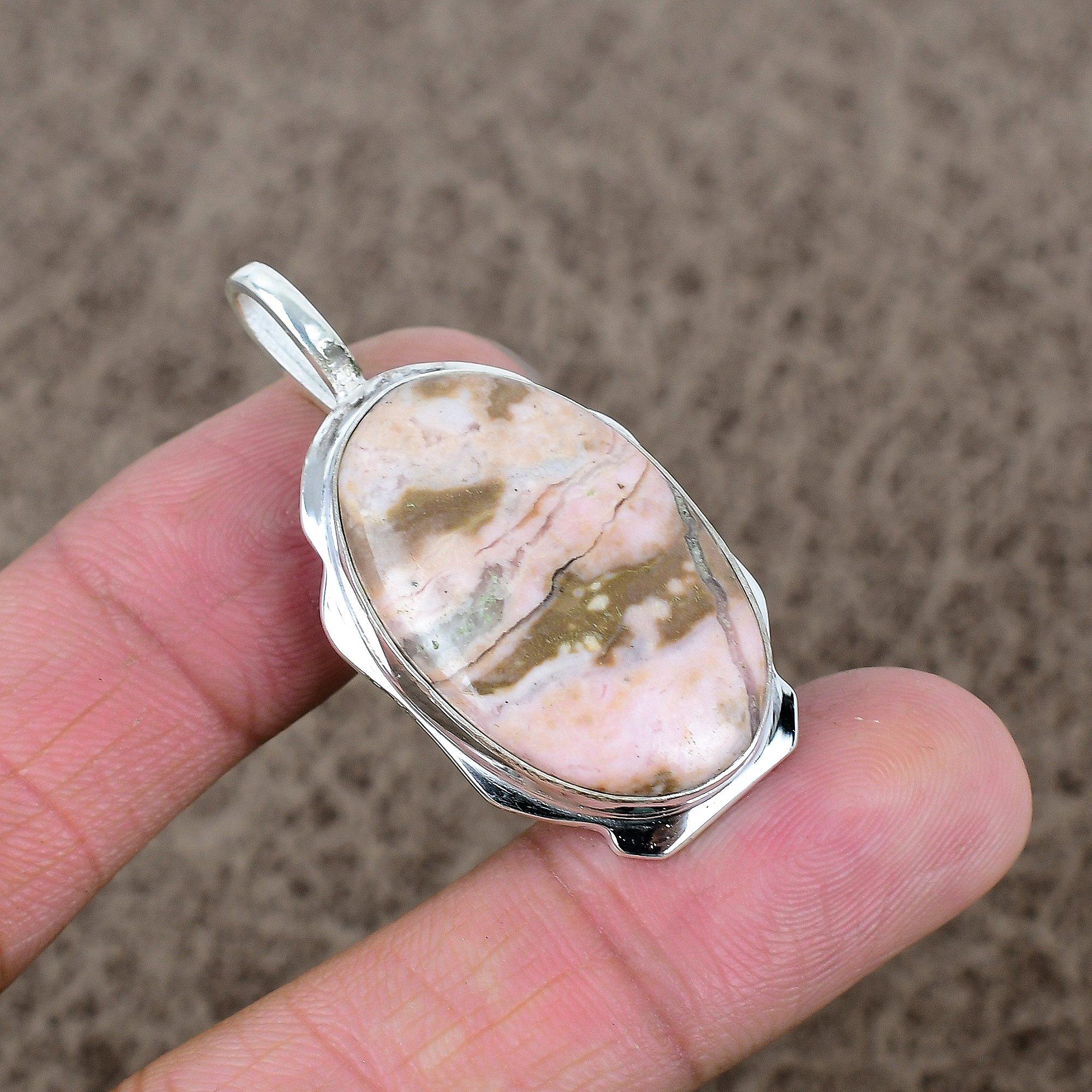 Rhodochrosite Gemstone Handmade 925 Sterling Silver Jewelry Pendant 1.85 KKG-367
Rhodochrosite Gemstone Handmade 925 Sterling Silver Jewelry Pendant 1.85 KKG-367