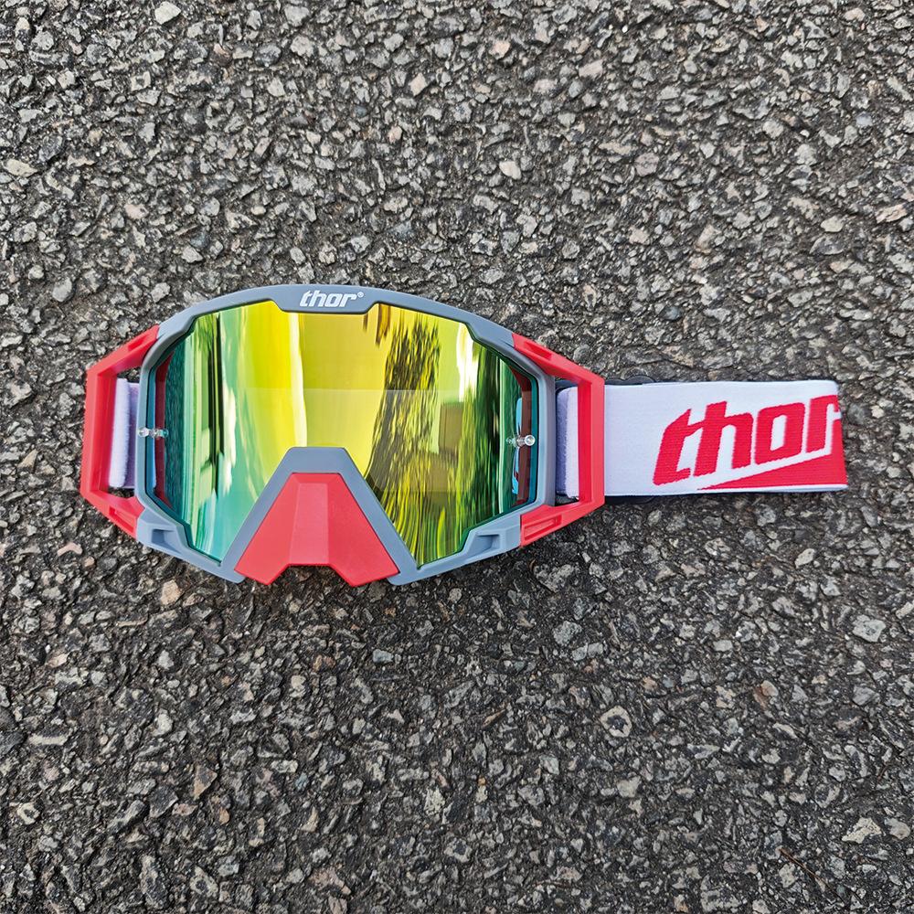 Off-road motorcycle Thor sunglasses goggles outdoor riding goggles ski sports wind and sand protection Red-gray framed red lens
Off-road motorcycle Thor sunglasses goggles outdoor riding goggles ski sports wind and sand protection Red-gray framed red lens