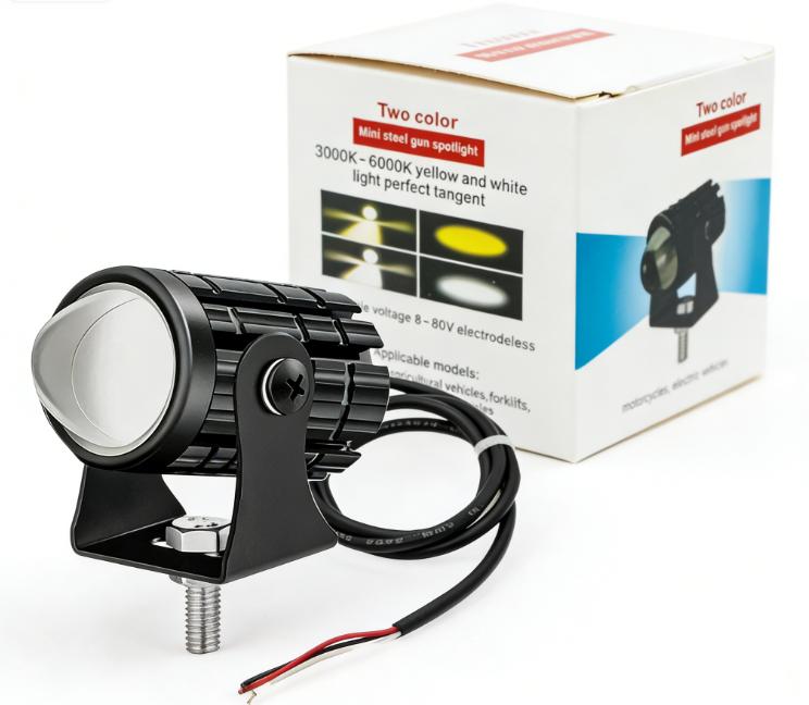 Universal Motorcycle LED Headlight Projector Lens Dual Color ATV Scooter Driving Lamp Fog Light Auxiliary Spotlight Lamp 1Light No Switch
Universal Motorcycle LED Headlight Projector Lens Dual Color ATV Scooter Driving Lamp Fog Light Auxiliary Spotlight Lamp 1Light No Switch