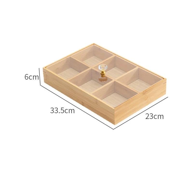 Wooden Bamboo Partition Tray With Cover Nuts Dried Fruit Candy Holder Party Indoor Outdoor Appetizer Food Serving Plate Supply
Wooden Bamboo Partition Tray With Cover Nuts Dried Fruit Candy Holder Party Indoor Outdoor Appetizer Food Serving Plate Supply