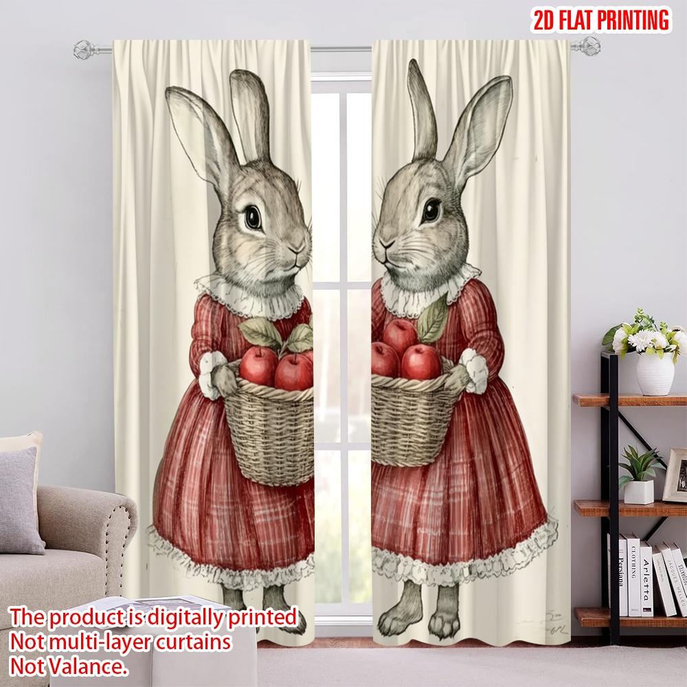 2pcs,2D plane printing Creative Curtains Twin Apple Bunnies Polyester Woven (without rod) Decorations For Home Perfect for 52.50 × 116.00 cm 2 pcs
2pcs,2D plane printing Creative Curtains Twin Apple Bunnies Polyester Woven (without rod) Decorations For Home Perfect for 52.50 × 116.00 cm 2 pcs