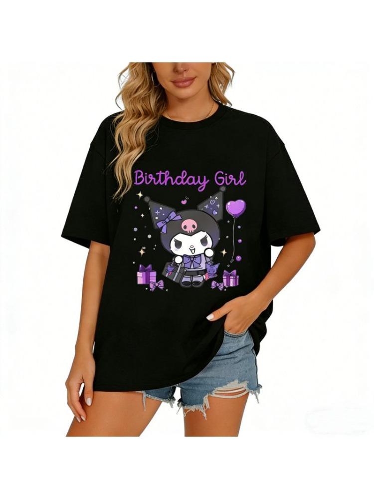 Kulomie cartoon printed Tshirt Womens summer round neck loose trendy brand couple middle school student versatile casual top S
Kulomie cartoon printed Tshirt Womens summer round neck loose trendy brand couple middle school student versatile casual top S