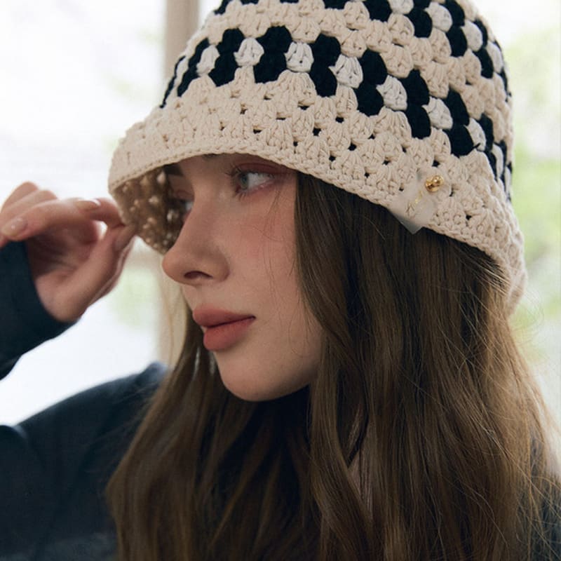 ACCLET Big hound tooth crochet hat (Big Houndstooth Crochet Hat) CH032WHBK White Black
ACCLET Big hound tooth crochet hat (Big Houndstooth Crochet Hat) CH032WHBK White Black