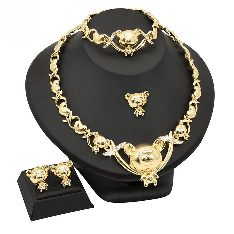 Новий дубайський набір ювелірних виробів у формі серця з діамантами 18/24 каратів: Африканське весільне намисто, каблучка, сережки, браслет - комплект з 4 предметів
Новий дубайський набір ювелірних виробів у формі серця з діамантами 18/24 каратів: Африканське весільне намисто, каблучка, сережки, браслет - комплект з 4 предметів