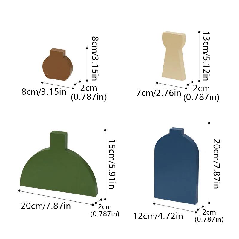 4 шт./Набір Геометричний Модерн Арт Дерев яний Декор Дерев яні Прикраси у Формі Вази Домашній Декор Доступно Кілька Варіантів
4 шт./Набір Геометричний Модерн Арт Дерев яний Декор Дерев яні Прикраси у Формі Вази Домашній Декор Доступно Кілька Варіантів