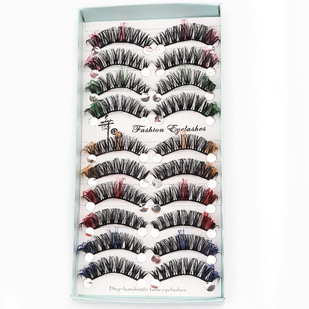 10 Pairs Volume Fake Eyelashes Fluffy Eye Lashes Colorful Eyelashes Eye Extension Tools
10 Pairs Volume Fake Eyelashes Fluffy Eye Lashes Colorful Eyelashes Eye Extension Tools