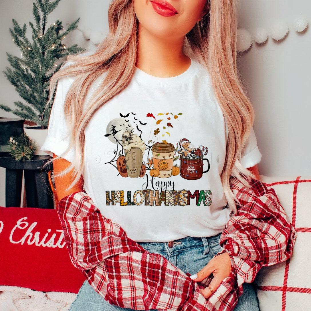 Halloween Coffee Cup Short Sleeved Shirt Fashionable and Cute Womens Printed Christmas and New Years Happy Printed Pattern TS S
Halloween Coffee Cup Short Sleeved Shirt Fashionable and Cute Womens Printed Christmas and New Years Happy Printed Pattern TS S