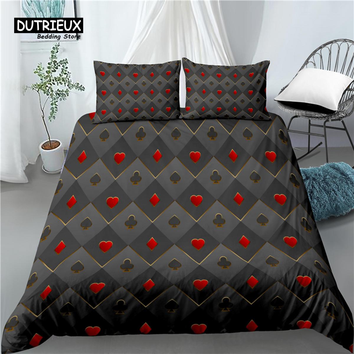 Home Living Luxury 3D Poker Print 2/3Pcs Comfortable Duvet Cover PillowCase Bedding Sets Queen and King AU/EU/US Size EU single(135x200cm)
Home Living Luxury 3D Poker Print 2/3Pcs Comfortable Duvet Cover PillowCase Bedding Sets Queen and King AU/EU/US Size EU single(135x200cm)