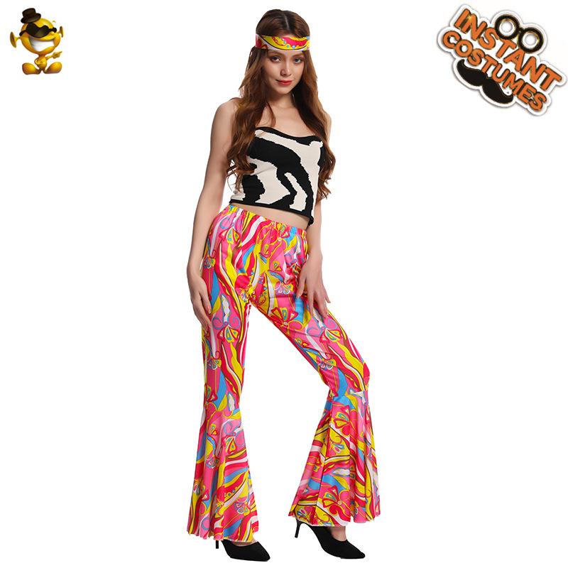 Mardi Gras adult big girl retro hippie flared pants, women s hippie clothing party costumes XL
Mardi Gras adult big girl retro hippie flared pants, women s hippie clothing party costumes XL