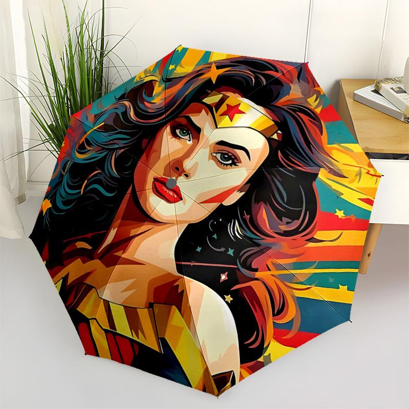 1pc Wonder Woman, Superhero Umbrella - Automatic Open Compact Travel Umbrella with 80-Rib Durable Frame yy251021123
1pc Wonder Woman, Superhero Umbrella - Automatic Open Compact Travel Umbrella with 80-Rib Durable Frame yy251021123