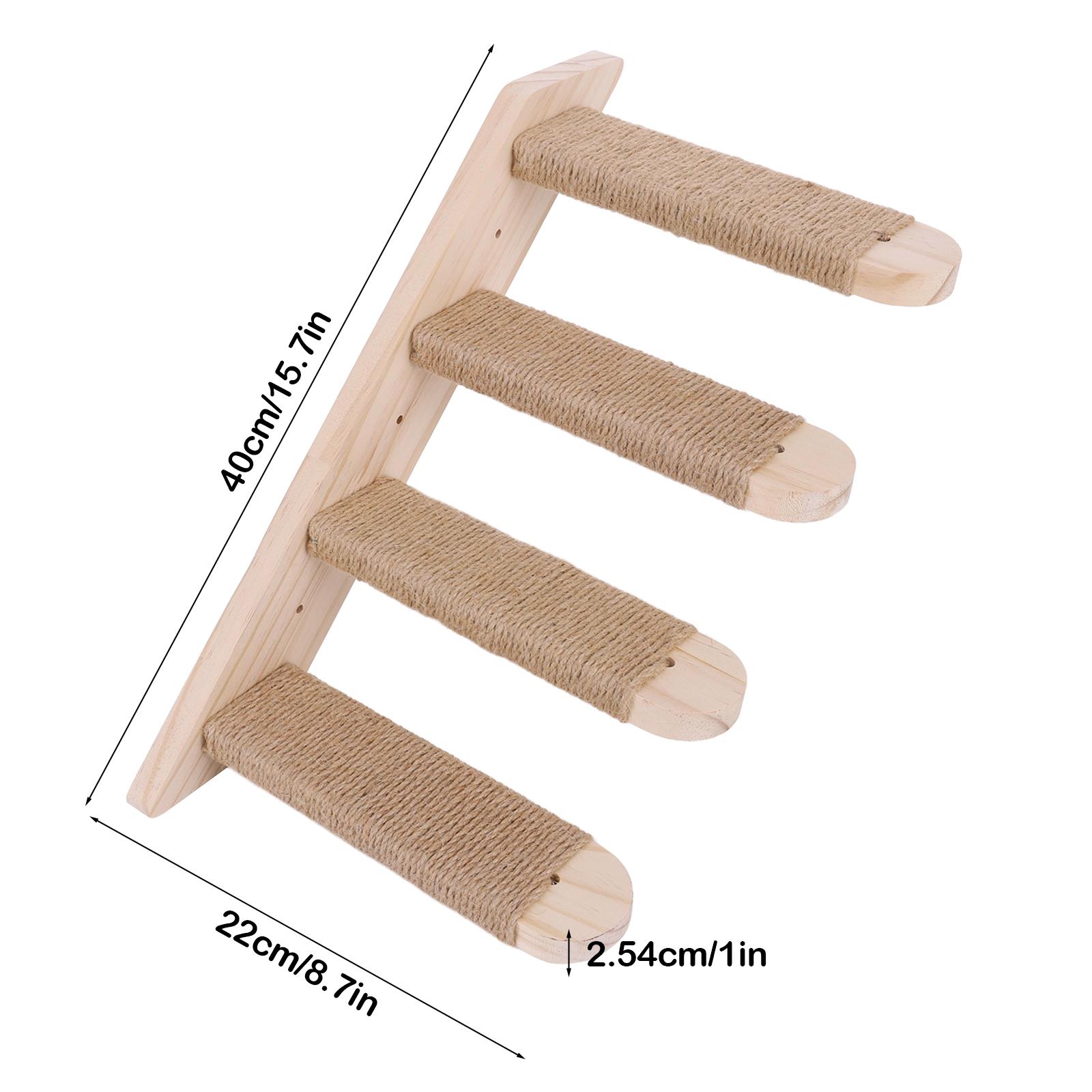 Cat Climbing Shelf Wall Mounted Four Step Cat Stairway with Jute Scratching for Kitten Perch Platform Walls Furniture for Cats
Cat Climbing Shelf Wall Mounted Four Step Cat Stairway with Jute Scratching for Kitten Perch Platform Walls Furniture for Cats