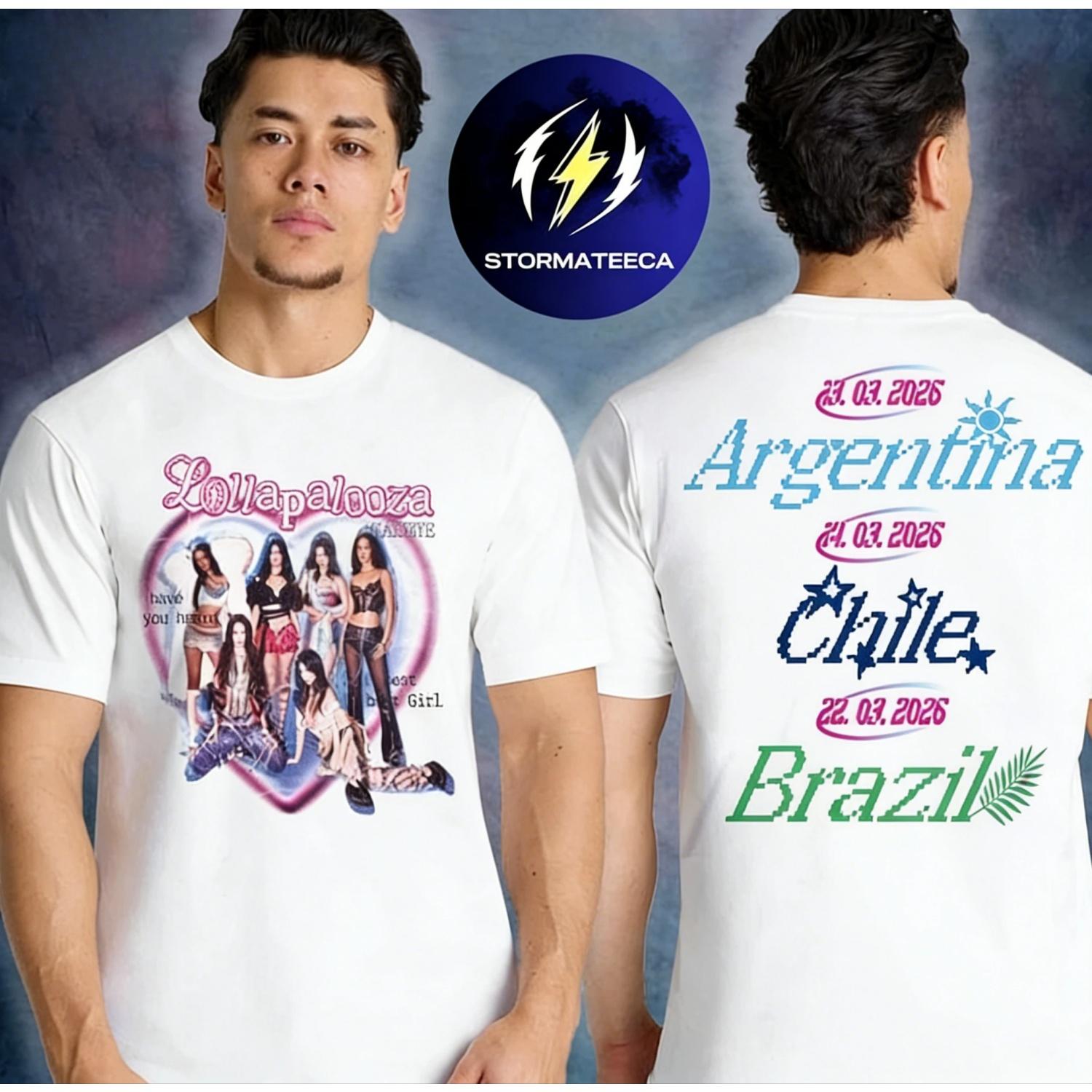 Katseye Lollapalooza 2026 Chile and Argentina Pixel Heart Tour T-shirt for Both Men and Women Y2k Ins S чёрный
Katseye Lollapalooza 2026 Chile and Argentina Pixel Heart Tour T-shirt for Both Men and Women Y2k Ins S чёрный