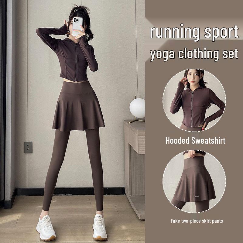 Women s 2024 Autumn/Winter Running & Fitness Set: Long Sleeve Top, Yoga Pants, Badminton Skirt XL (refer to bust and hip)
Women s 2024 Autumn/Winter Running & Fitness Set: Long Sleeve Top, Yoga Pants, Badminton Skirt XL (refer to bust and hip)