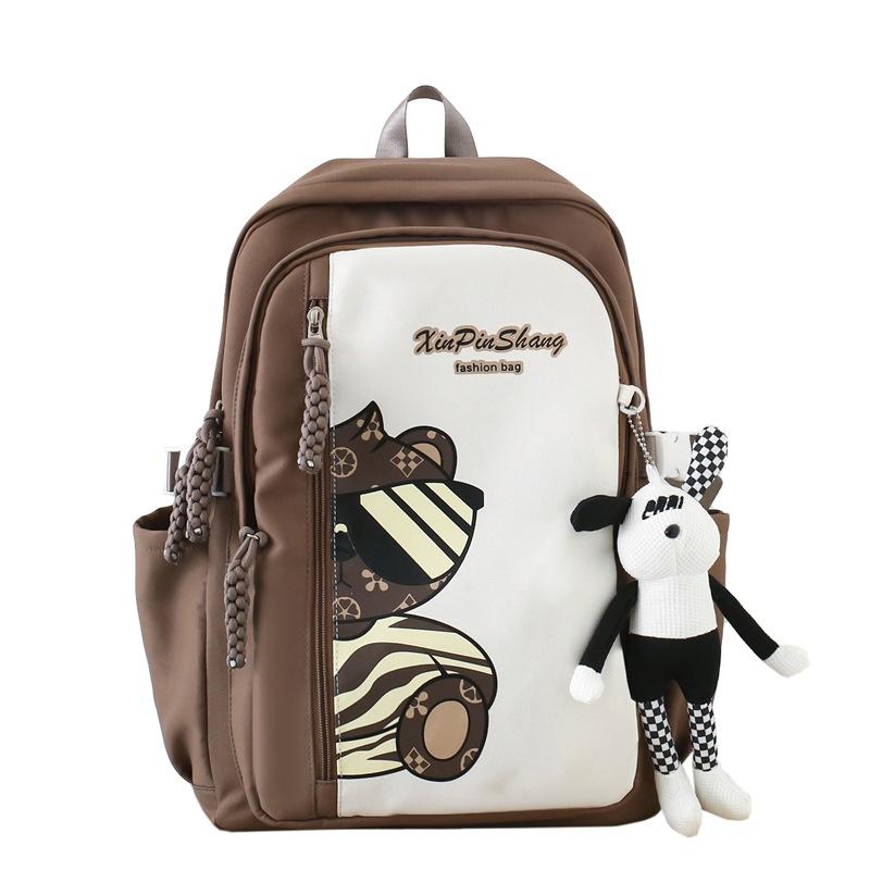 Casual large-capacity student schoolbag New contrasting color middle and high school student backpack кавовий
Casual large-capacity student schoolbag New contrasting color middle and high school student backpack кавовий