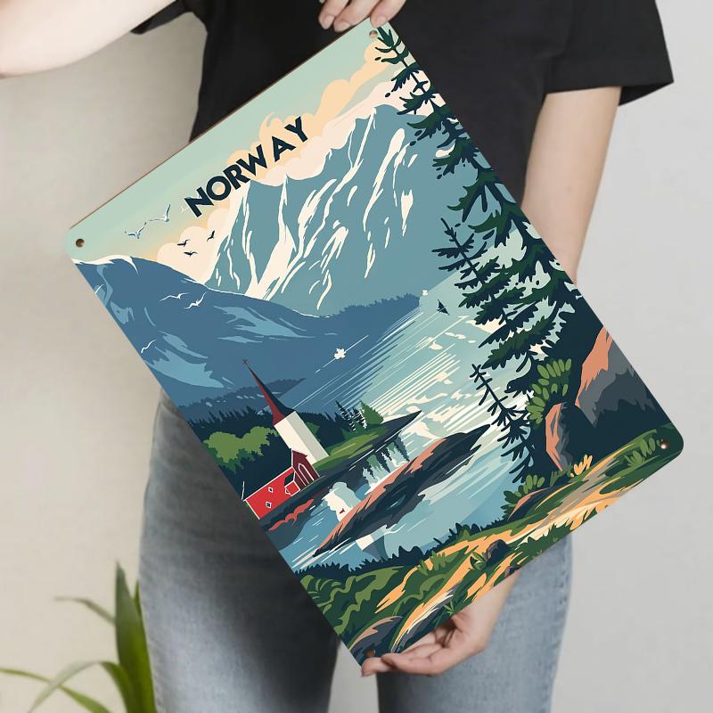 Norway Fjord Landscape Metal Wall Art Modern Home Decor Wall Hanging Mural 20x30cm(7.8x11.8inch)
Norway Fjord Landscape Metal Wall Art Modern Home Decor Wall Hanging Mural 20x30cm(7.8x11.8inch)