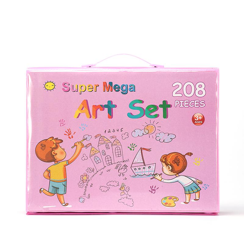 208-Piece Children s Art Set: Brushes, Watercolor Pens, Oil Pastels, Crayons & Easel 208 Brush Set
208-Piece Children s Art Set: Brushes, Watercolor Pens, Oil Pastels, Crayons & Easel 208 Brush Set