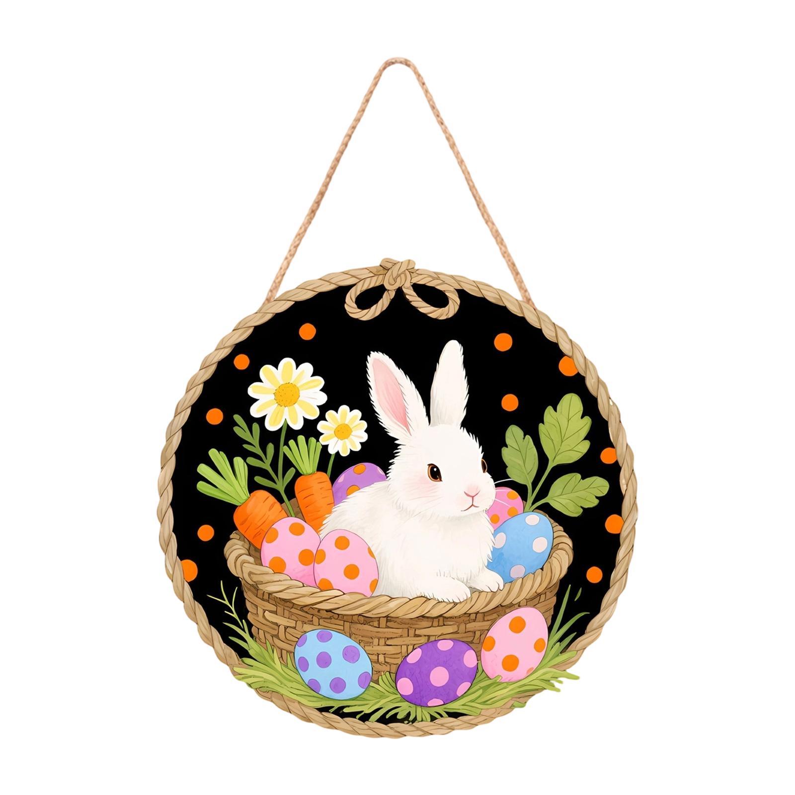 30cm Easter Wooden Front Door Sign Hanger,Assorted Cute Bunny & Colorful Egg Round Door Plaque Decor For Easter Home Porch Wall Decoration One Size
30cm Easter Wooden Front Door Sign Hanger,Assorted Cute Bunny & Colorful Egg Round Door Plaque Decor For Easter Home Porch Wall Decoration One Size