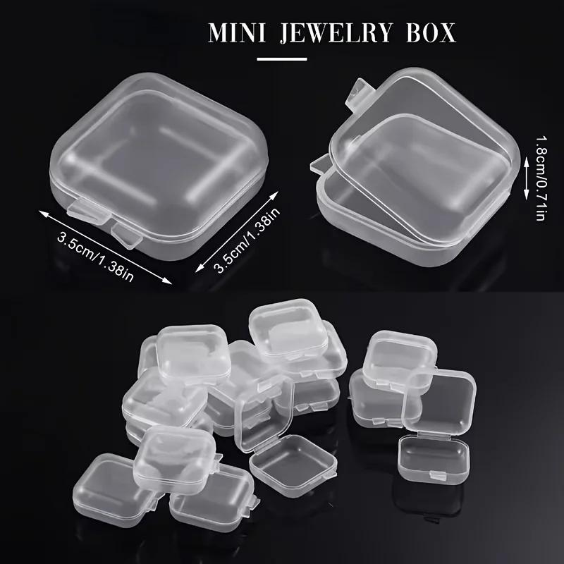 40pcs Mini Plastic Square Storage Containers Box Hinged Lid Clear Jewelry Earrings Rings Portable Pill Storage Case Boxes
40pcs Mini Plastic Square Storage Containers Box Hinged Lid Clear Jewelry Earrings Rings Portable Pill Storage Case Boxes
