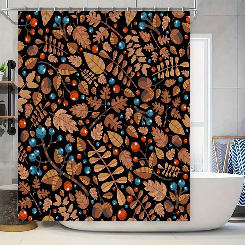 Vintage Autumn Leaves Leaf Pattern Waterproof Bathroom Shower Curtain Decor Home Textile Art Print Design In Black Orange Red Bl W60H190(CM)-1 Pcs
Vintage Autumn Leaves Leaf Pattern Waterproof Bathroom Shower Curtain Decor Home Textile Art Print Design In Black Orange Red Bl W60H190(CM)-1 Pcs