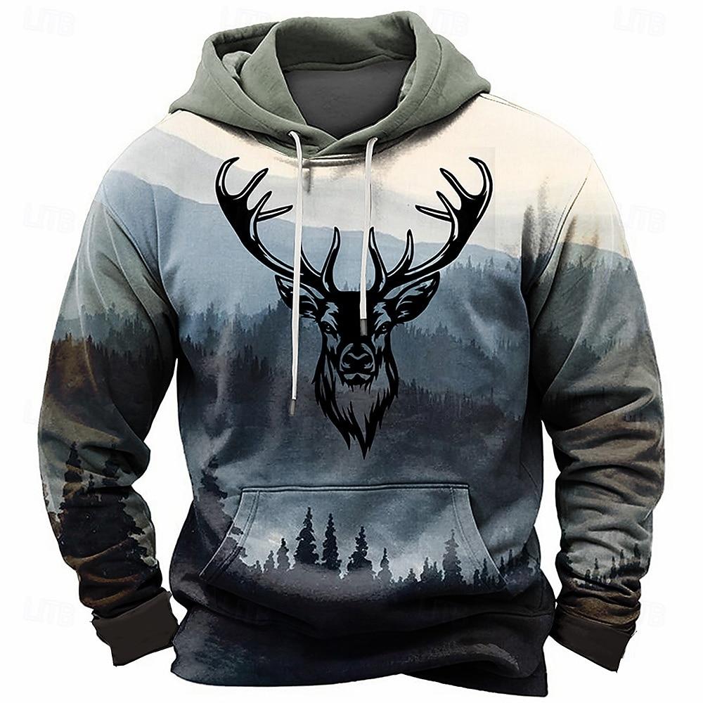 Men s Deer Hoodies Daily Casual Long Sleeve Hooded Vacation Hunting Streetwear Brown Dark Blue Print Front Pocket Spring & Fall Designer M
Men s Deer Hoodies Daily Casual Long Sleeve Hooded Vacation Hunting Streetwear Brown Dark Blue Print Front Pocket Spring & Fall Designer M