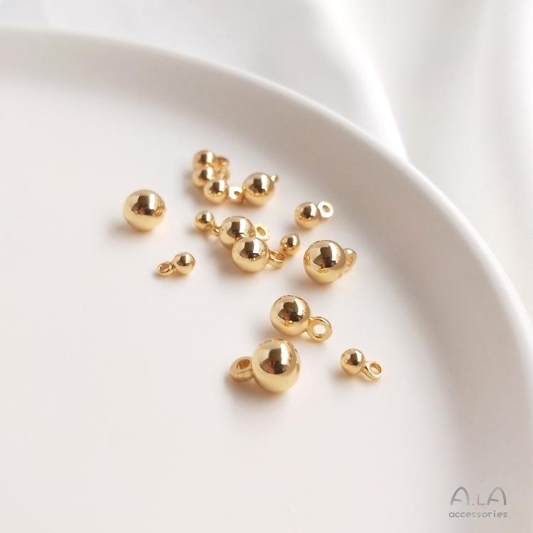 14K Gold-Filled, Color-Preserving Round Pendant Beads for DIY Jewelry 3mm Solid Hanging Beads 1pc
14K Gold-Filled, Color-Preserving Round Pendant Beads for DIY Jewelry 3mm Solid Hanging Beads 1pc