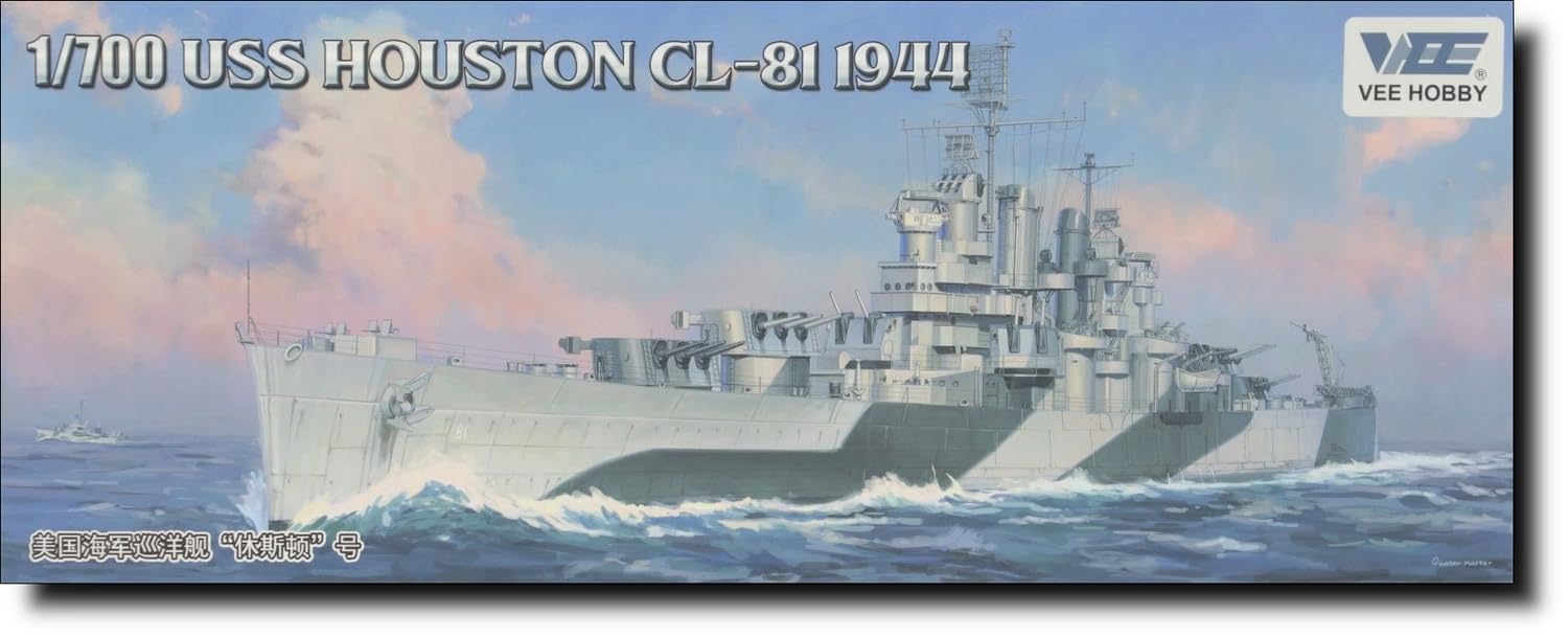 Vee Hobby US Легкий крейсер Хьюстон 1944 Стандартное издание Пластиковая модель VEEV57021 1/700 CL-81
Vee Hobby US Легкий крейсер Хьюстон 1944 Стандартное издание Пластиковая модель VEEV57021 1/700 CL-81