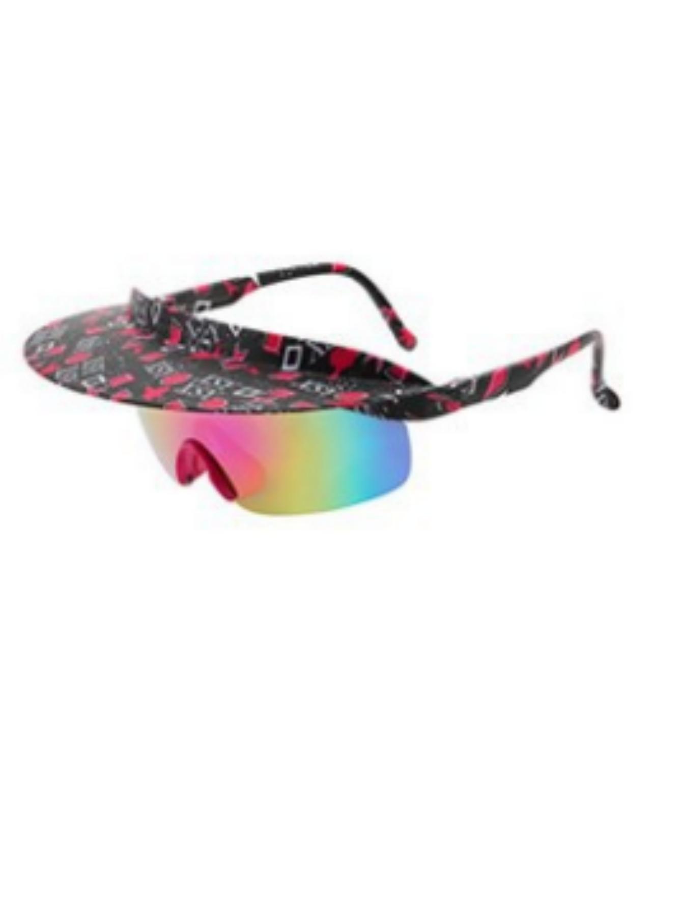 Large frame riding personalized visor wind sunglasses fashion colorful hats sunglasses for men and women.
Large frame riding personalized visor wind sunglasses fashion colorful hats sunglasses for men and women.