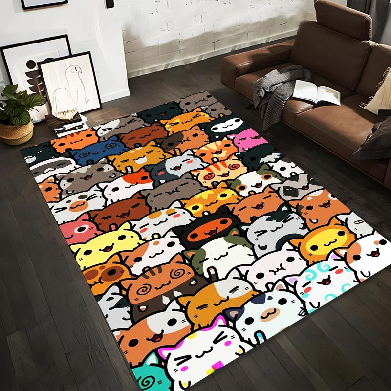 Cartoon Cat Faces Pattern Carpet in Multicolor Cute Style for Home Decor Suitable for use as an anti-slip for room and bedroom sofas 40x60cm( 15x23in )
Cartoon Cat Faces Pattern Carpet in Multicolor Cute Style for Home Decor Suitable for use as an anti-slip for room and bedroom sofas 40x60cm( 15x23in )