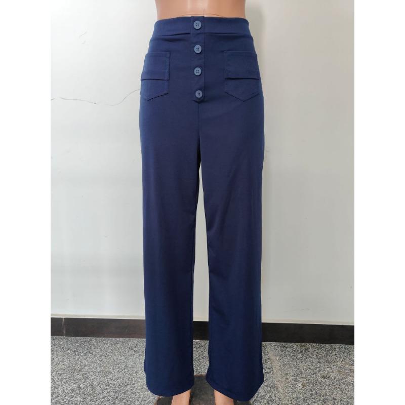 Жіночі модні нові повсякденні прямі штани з високою талією на гудзиках і кількома кишенями XXL темно-синього кольору
Жіночі модні нові повсякденні прямі штани з високою талією на гудзиках і кількома кишенями XXL темно-синього кольору